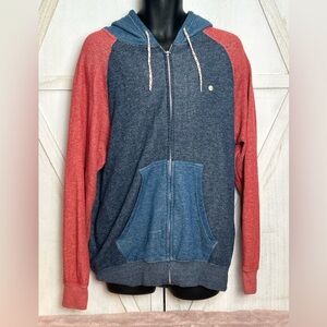 Billabong Men’s Full Zip Hoodie Large Colorblock Surf Skate Sweatshirt. 0001